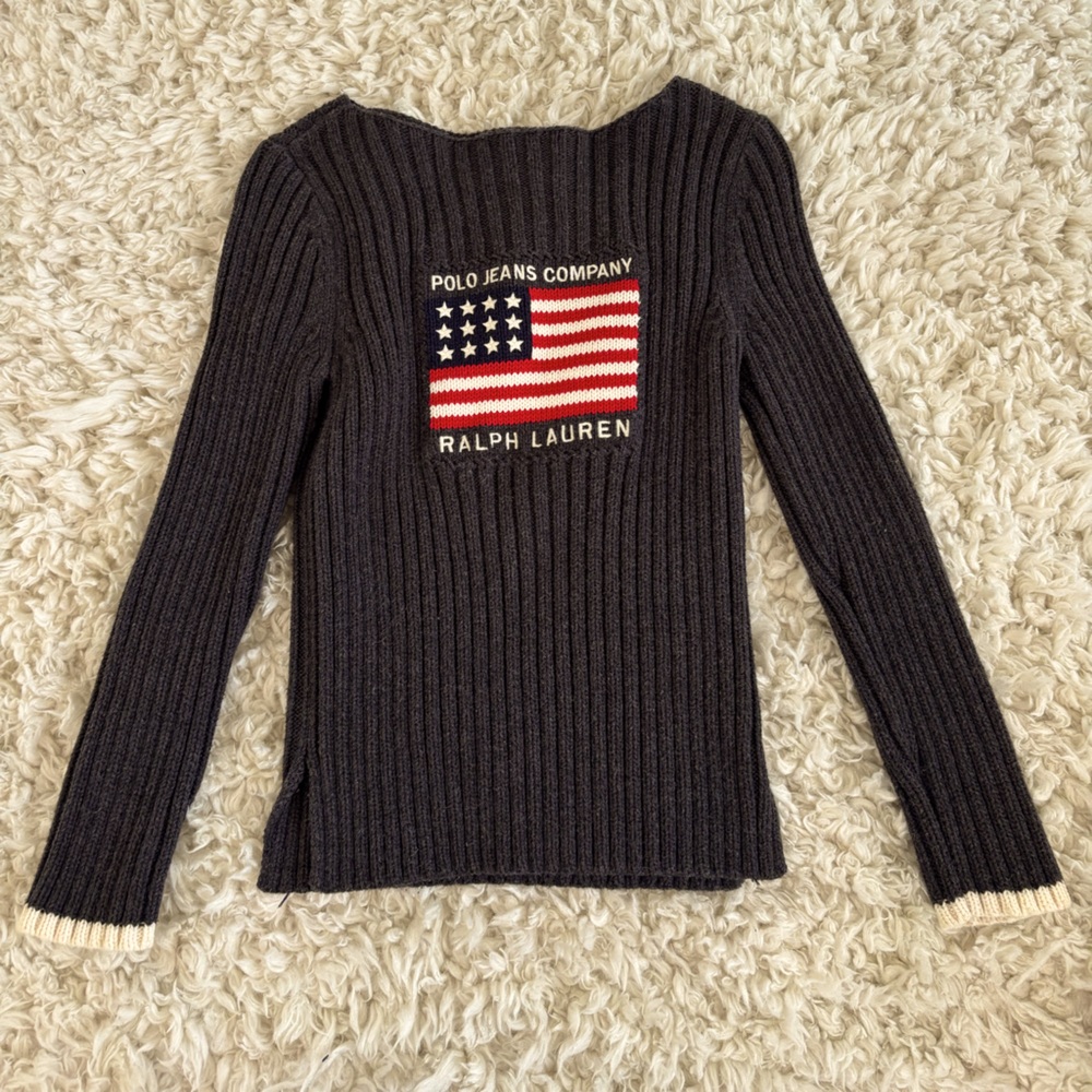 Vintage Polo Ralph Lauren American Flag Sweater